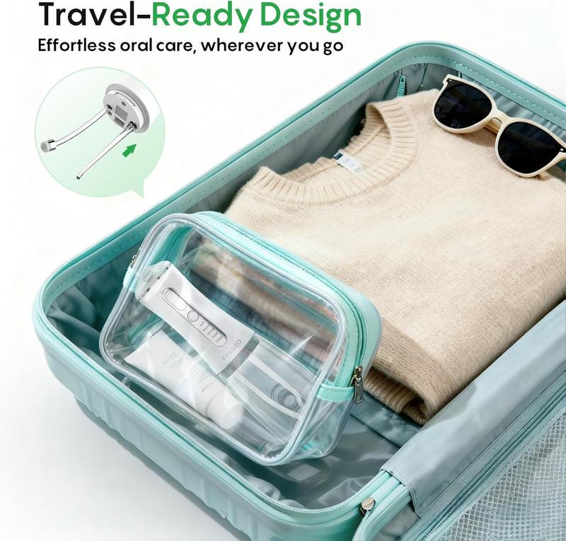 Water Dental Flosser 50-Day Battery, IPX7 Waterproof, 5 Tips, 300ML Oral Irrigator for Braces & Sensitive Gums | Deep Plaque Removal, 4 Modes