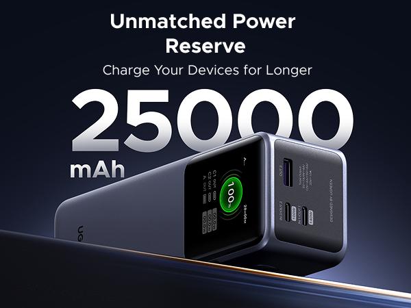 UGREEN 20000mAh 130W Power bank ,25000mAh 200W, 12000mAh 100W Fast Charging Powerbank, 65W Charger PD Super Fast Charging For iPhone 17/16/Macbook Air/Pro Lenovo Laptop, with LED Display Screen, TikTokShopBlackFriday ,TikTokShopJumpstartSale