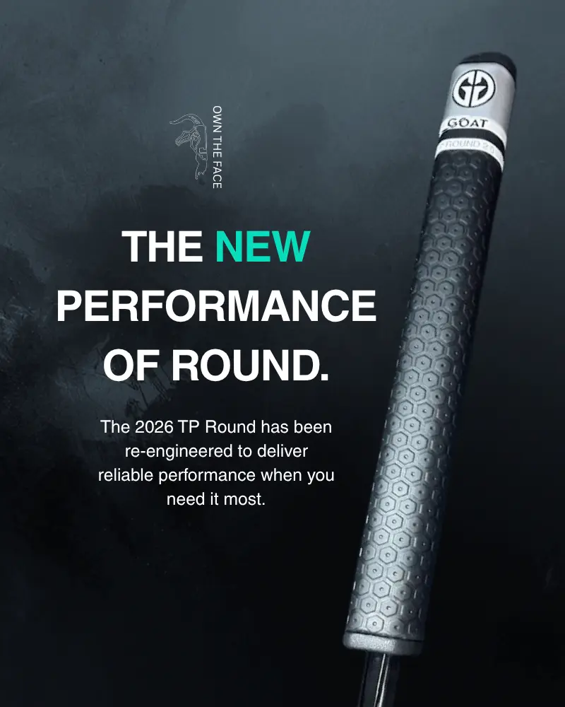 Golf Putter Grip, GOAT TP Round 2.0 Model, Designed for 0 Torque or Traditional Putters