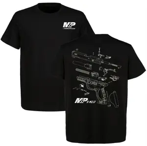 Smith & Wesson M&P 9 M2.0 Exploded View T-Shirt Tactical Apparel Full Colour Classic American Style Gift For Dad