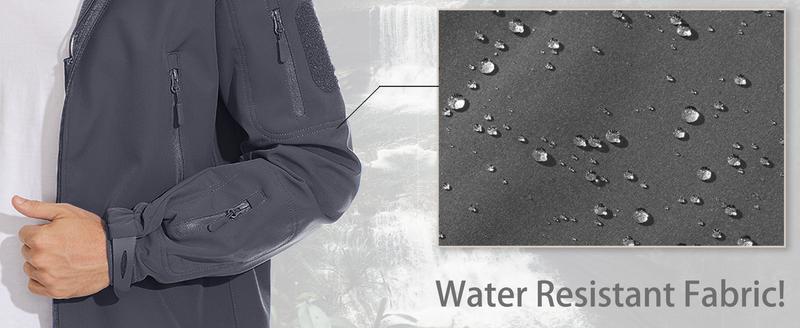 Men's Tactical Jacket 7 Pockets Performance Fleece Lined Water Resistant Soft Shell Winter Coats FallFreshness Outdoorfun