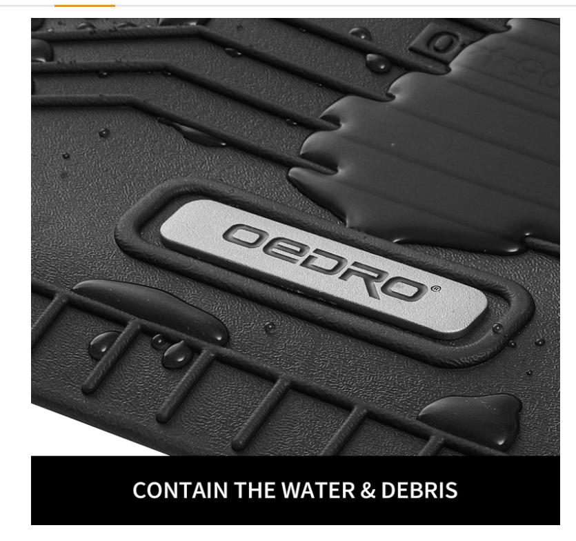 OEDRO Floor Mats Car Accessories for 2019-2024 Ram 1500 Classic Crew Cab/2013-2018 Dodge Ram 1500/2500/3500/2019-2024 Ram 1500 Classic (NOT for New Body) with 1st Bench Seats, Full Set Liners