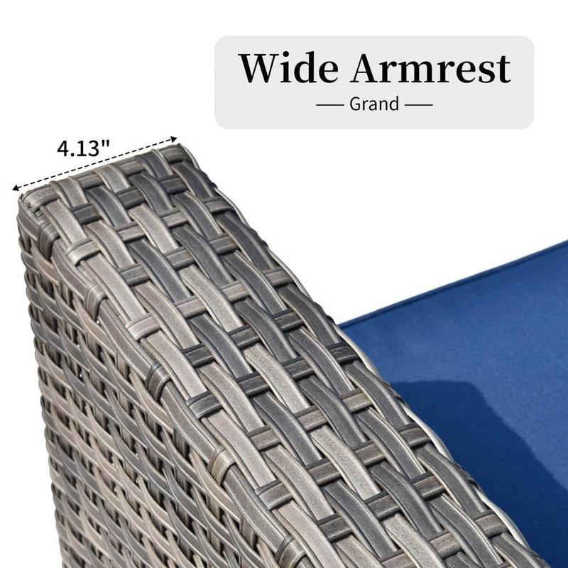 Ovios Patio Furniture Set 10-Piece with All Weather Rattan Wicker Sofa and 42.12'' Fire Pit Ovios Patio Furniture Set 10-Piece with All Weather Rattan Wicker Sofa and 42.12'' Fire Pit