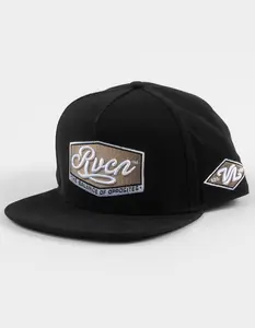 RVCA  Mens Majors Snapback Hat, Black Combo