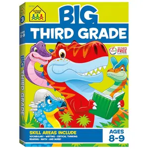 School Zone - Big Third Grade Workbook - 320 Pages, Ages 8 to 9, 3rd Grade, Reading, Writing, Math, Science, History, Social Science, Critical Thinking, and More (School Zone Big Workbook Series) Paperback – July 8, 2019