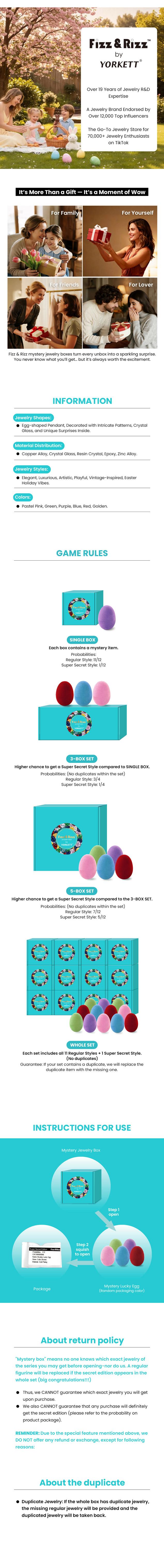 [Live - Q] Fizz and Rizz by Yorkett Lucky Egg-Shaped Locket Necklace Pendant