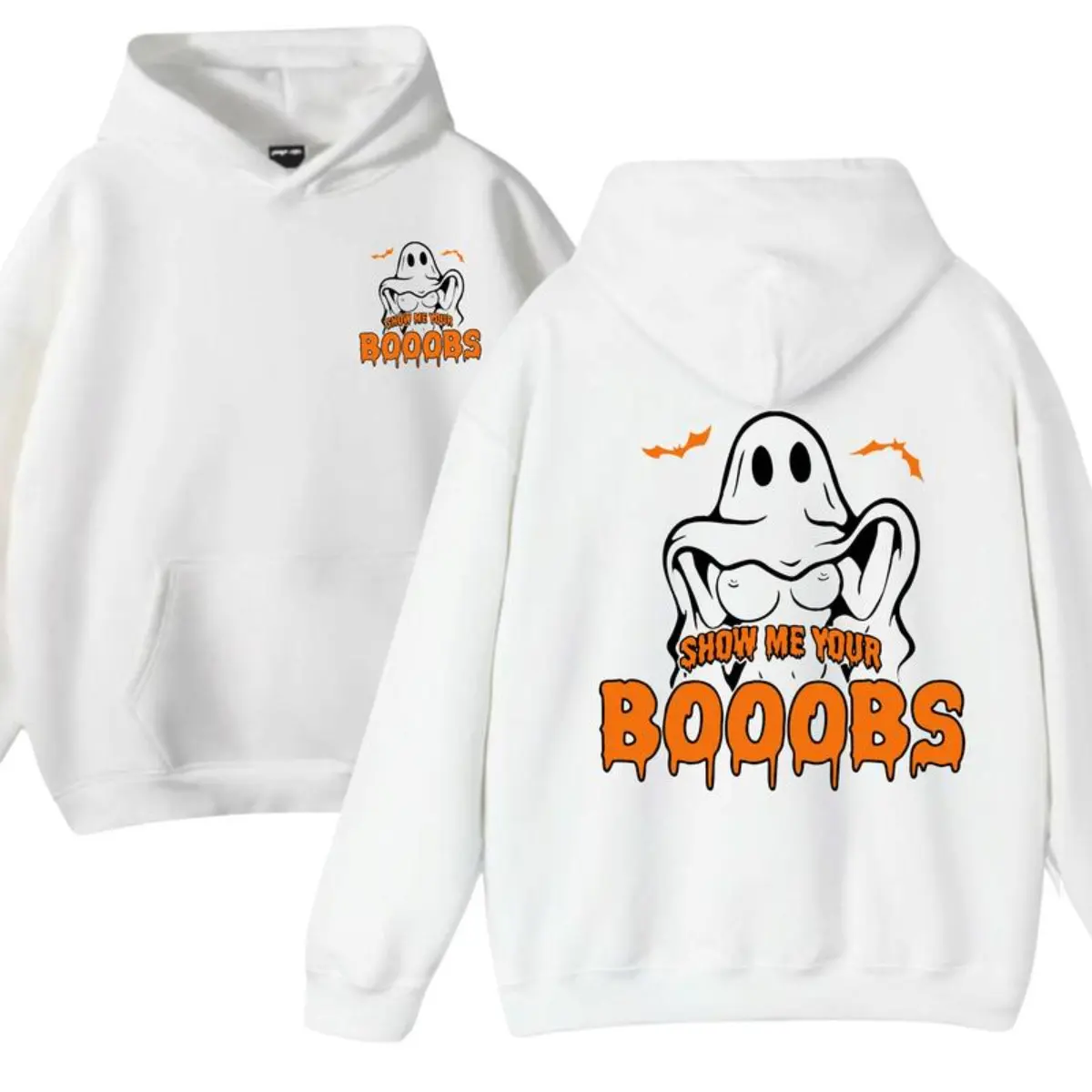 Show Me Your Booobie Hoodie Sweatshirt T-Shirt, Funny Halloween Ghost Cute Shirt, Vintage Tee For Men and Women, Unisex Shirt Classic Cotton