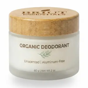 Organic Deodorant for Sensitive Skin (Unscented) | Aluminum-Free, Gentle 24-Hour Odor Protection