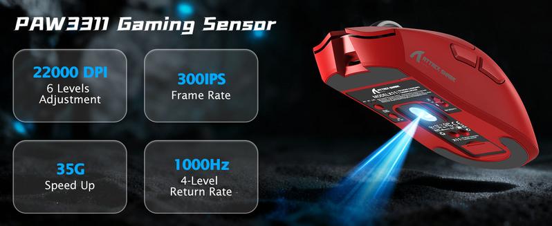 ATTACK SHARK X11&X60HE Mechanical Wireless Gaming Combo,Rapid Trigger Magnetic Switches 8K Keyboard,59g Ultra-Light Mouse with Charging Dock, 22K DPI,PAW3311,RGB Backlit 3-Mode with Coiled Cable