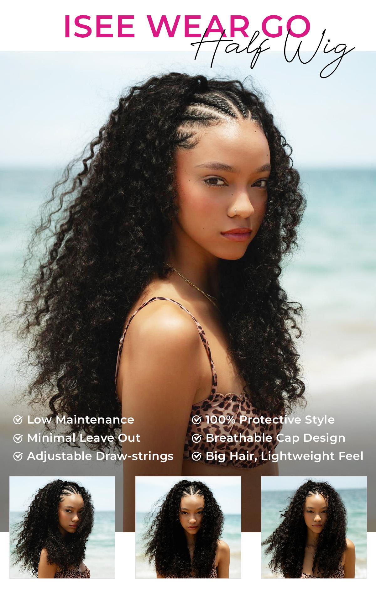 ISEE HAIR 250% Water Wave Wear Go Half Wig Invisible Hairline 150% & 180% & 250% Glueless Human Hair Wigs Seamless Flip Over Wig Beginner Friendly Vacation Hair#SpringStatements ISEE HAIR 250% Water Wave Wear Go Half Wig Invisible Hairline 150% & 180% & 250% Glueless Human Hair Wigs Seamless Flip Over Wig Beginner Friendly Vacation Hair#SpringStatements