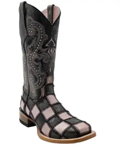 Ferrini Women's Patchwork Western Boot Broad Square Toe - 81393200
