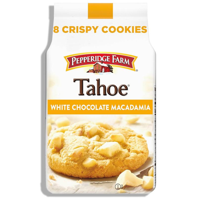 Tahoe Crispy White Chocolate Macadamia Nut Cookies, 7.2 OZ Bag (8 Cookies) Tahoe Crispy White Chocolate Macadamia Nut Cookies, 7.2 OZ Bag (8 Cookies)