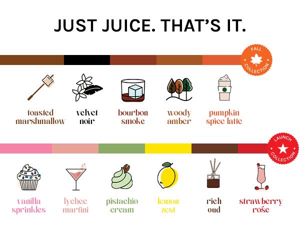 Just Juice Toasted Marshmallow - Vanilla Perfume for Women and Men - Gourmand Mini Travel Perfume with Caramel, Marshmallow, Amber Notes - 0.33 oz