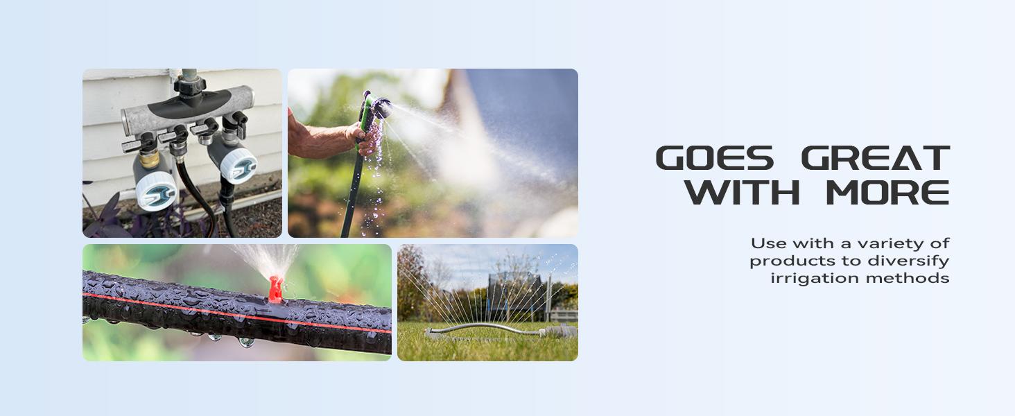 RainPoint WiFi Water Timer V2 2025 Release Brass Inlet Smart Hose Faucet Timer Automatic Irrigation System Controller with APP Control via 2.4Ghz WiFi and Bluetooth