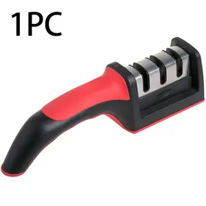 3 Stage Portable Knife Sharpener Sharpening Tool, Anti-slip,Easy To Repair,Restore and Polish Blades