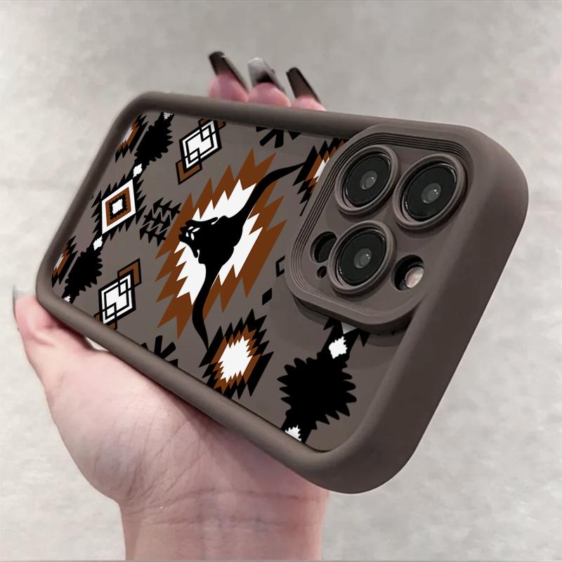 Western style long horn design Phone case for iPhone Samsung Galaxy cases 16Pro Max 16 14 13 12 11 XR XS Plus E S25 S24 S22 S23  Advanced fashion gift Full Body Protection Shockproof TPU Soft Silicone Cover