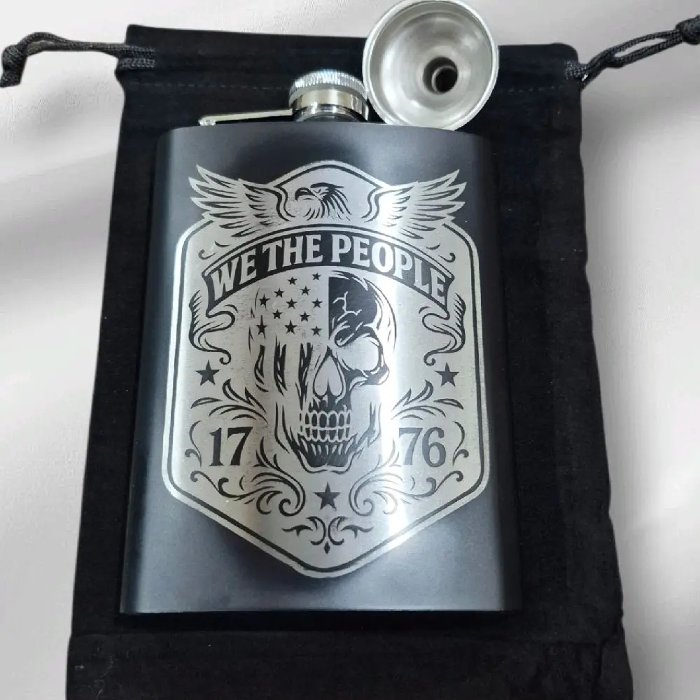 laser engraved flask