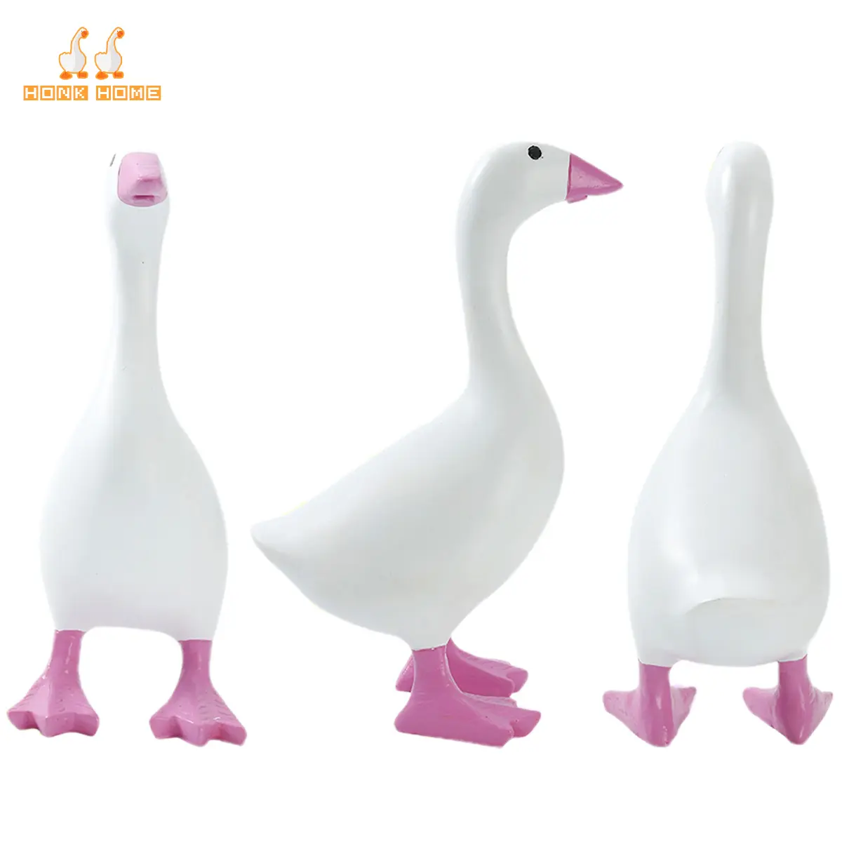 7In Smooth Minimalist Resin Desk Goose Key Holder - Shelf Decor Desktop Sculpture, Modern Ornament for Home & Office, Valentine's Day & Housewarming Gift