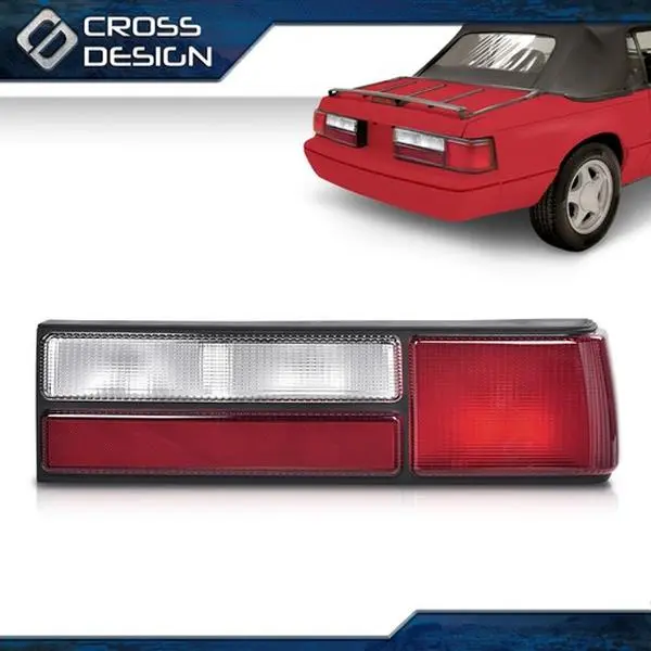 CROSSDESIGN Sturdy Right Tail Light - 1-Piece Easy-Install Car Mod, Decorative Visibility Aid for 1987-1993 Ford Mustang Rear Passenger Side, Direct Pricing, Part No. 473-190L