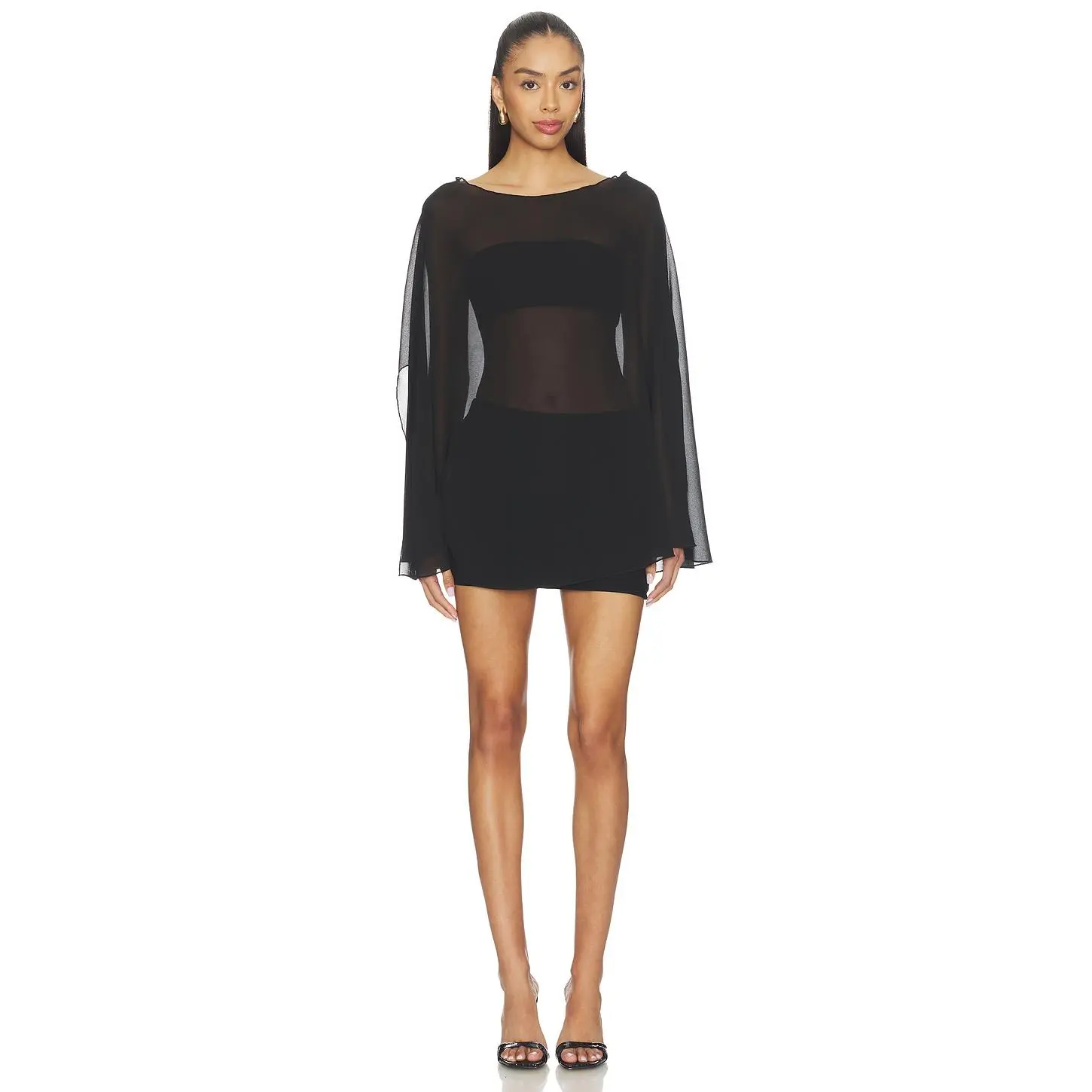 superdown Danni Poncho Set in Black
