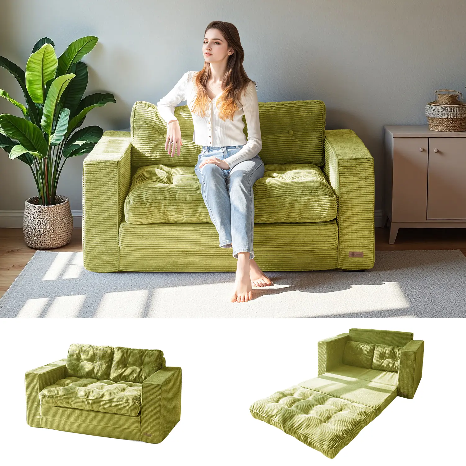 Dark Green-Loveseat