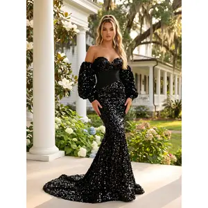 Sequin Satin Corset Pageant Dress with Removable Sleeves