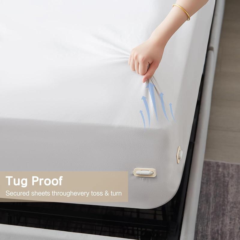 Sheet Retention Strips Bed Sheet Holder 4-Pack Secure Mattress Sizes Easy Install Prevent Loose Sheets Fits Most Sizes