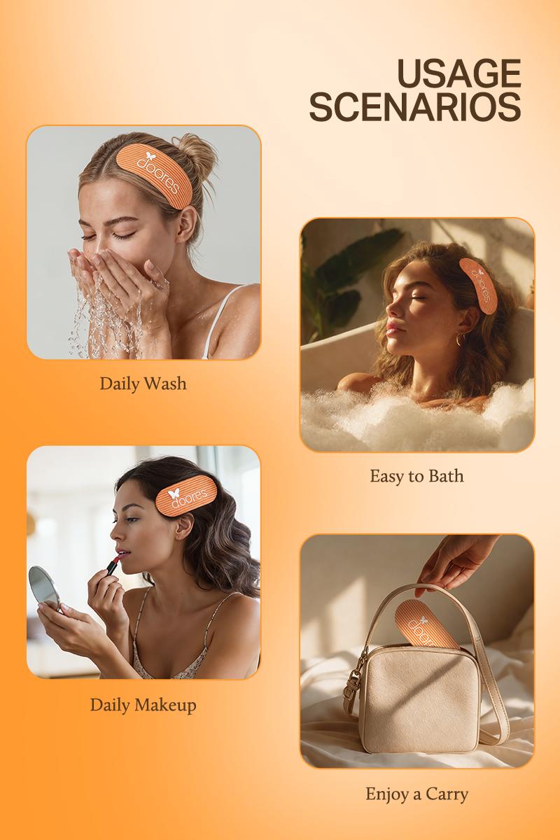 Doores Velcro for Women - Ideal for Face Washing,Wig Wearing, travel & home use