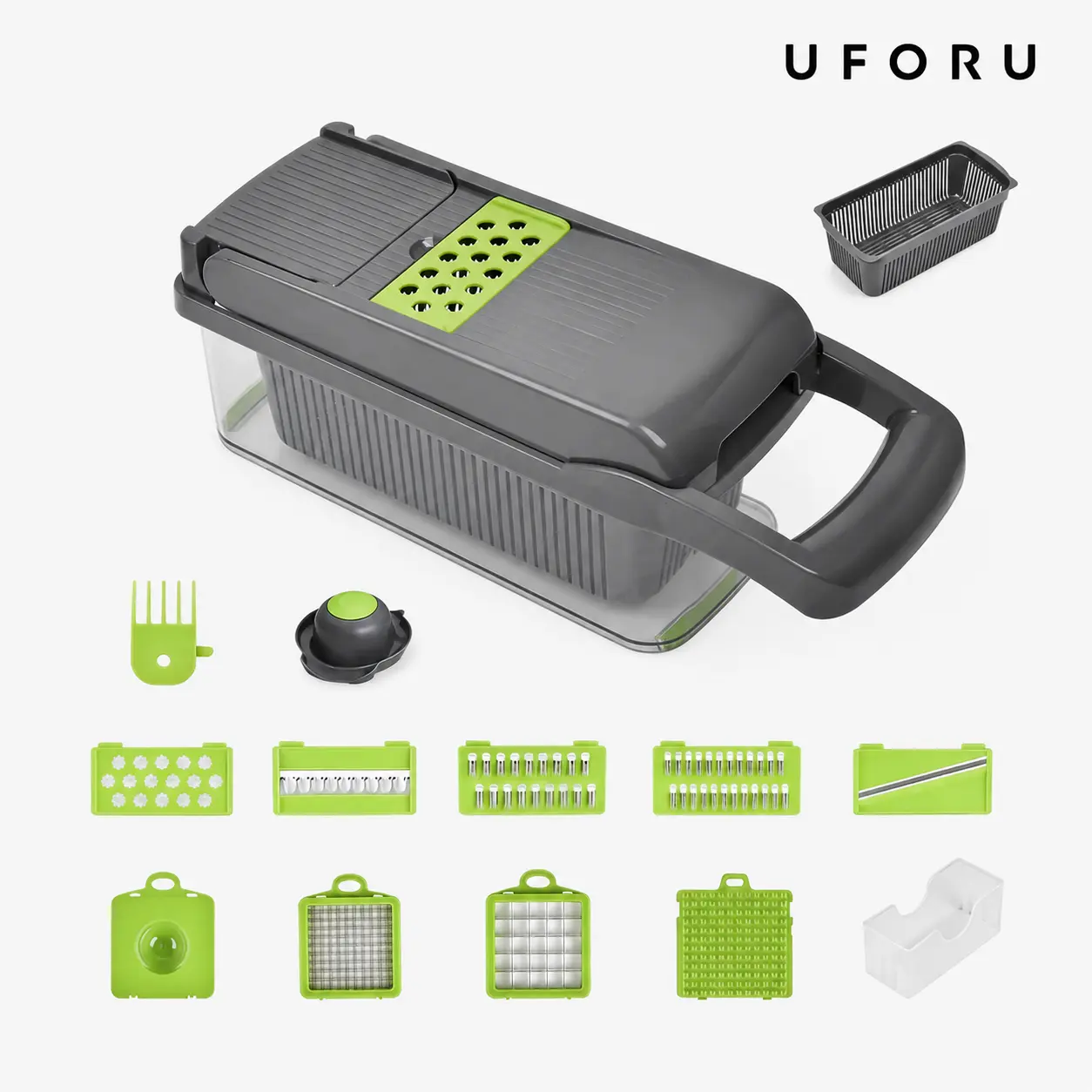 UFORU Reusable Vegetable Cutter - Kitchen Vegetable Slicer, Portable Kitchen Utensils for Effortless Chopping and Meal Prep of Fruits and Cheese, Cutting