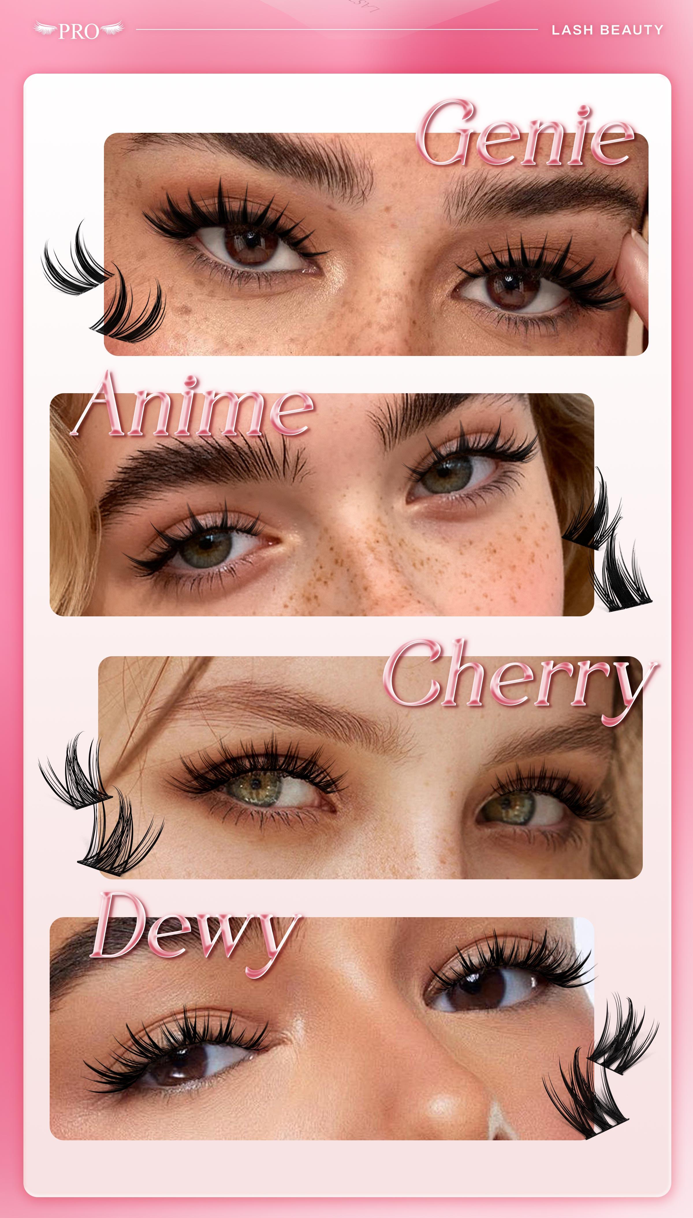 73% Hot Fresh Launch ProLashBeauty Lash Clusters Sunrise Long Lasting Eyelashes Extensions Kit DIY lashes Extensions C D Curl Invisible Band Beginners Manga Lashes Tweezer & Glue & Remover all in one for DIY Eyelash at Home TikTokShopBlackFriday