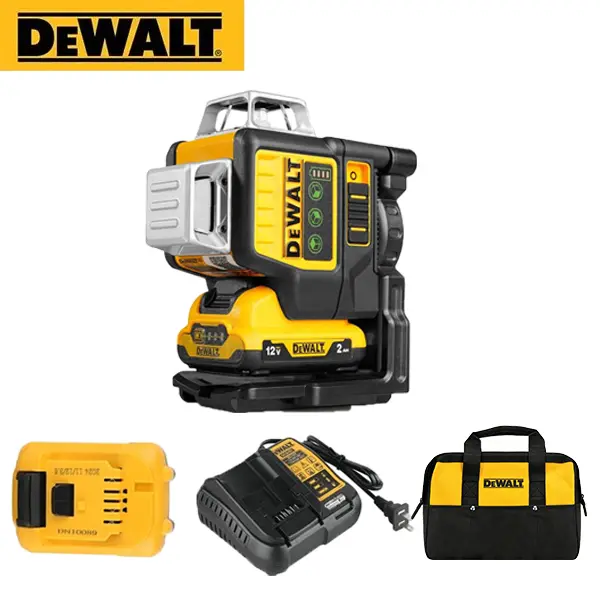DEWALT DW089LG 3×360° Green Beam Laser Level Self Leveling Tool For Professional Construction, Interior Layout, Ceiling Installation, Flooring, Cabinet Alignment And Precision Wall Mounting Applications