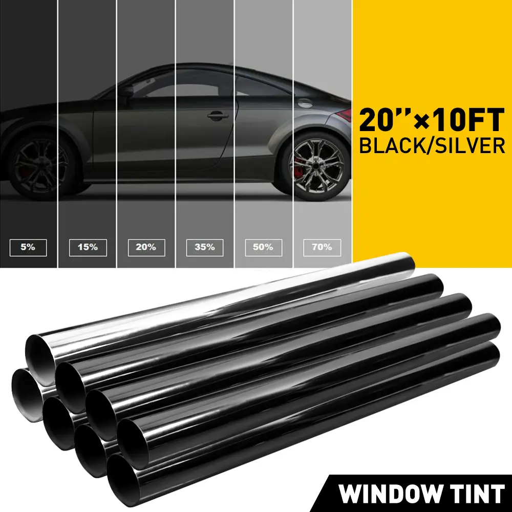 300CM Uncut Roll Window Tint Film 1% 5% 15% 20% 35% 50% 70% VLT 20" x 10ft Feet Car Home Office Glass