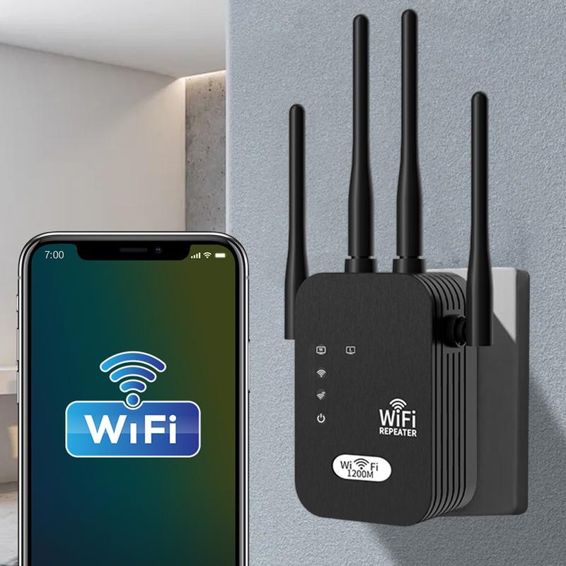 WiFi Extender 2026, AC1200 Dual Band (5GHz/2.4GHz) Signal Booster, Covers 10,000 sq. ft & 50 Devices, Repeater with Ethernet Port for Home, Gifts