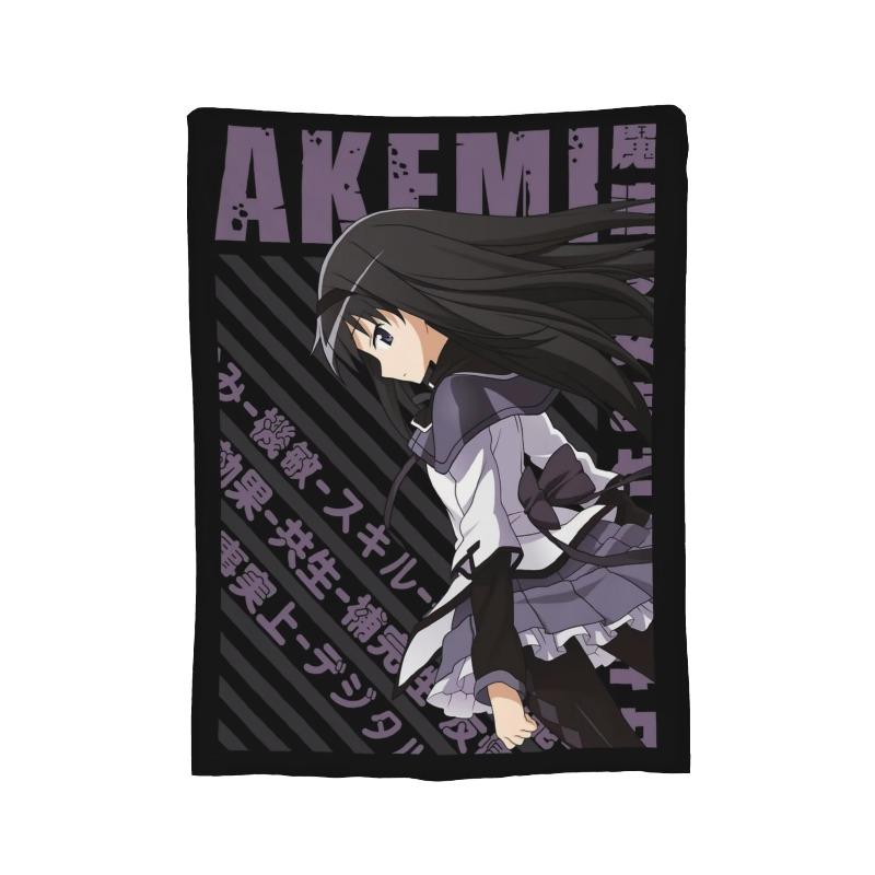 Mahou Shoujo Mami Tomoe Blanket Flannel  Winter Madoka Magica Anime Breathable Warm Throw Blanket for Bed Bedroom Bedspreads