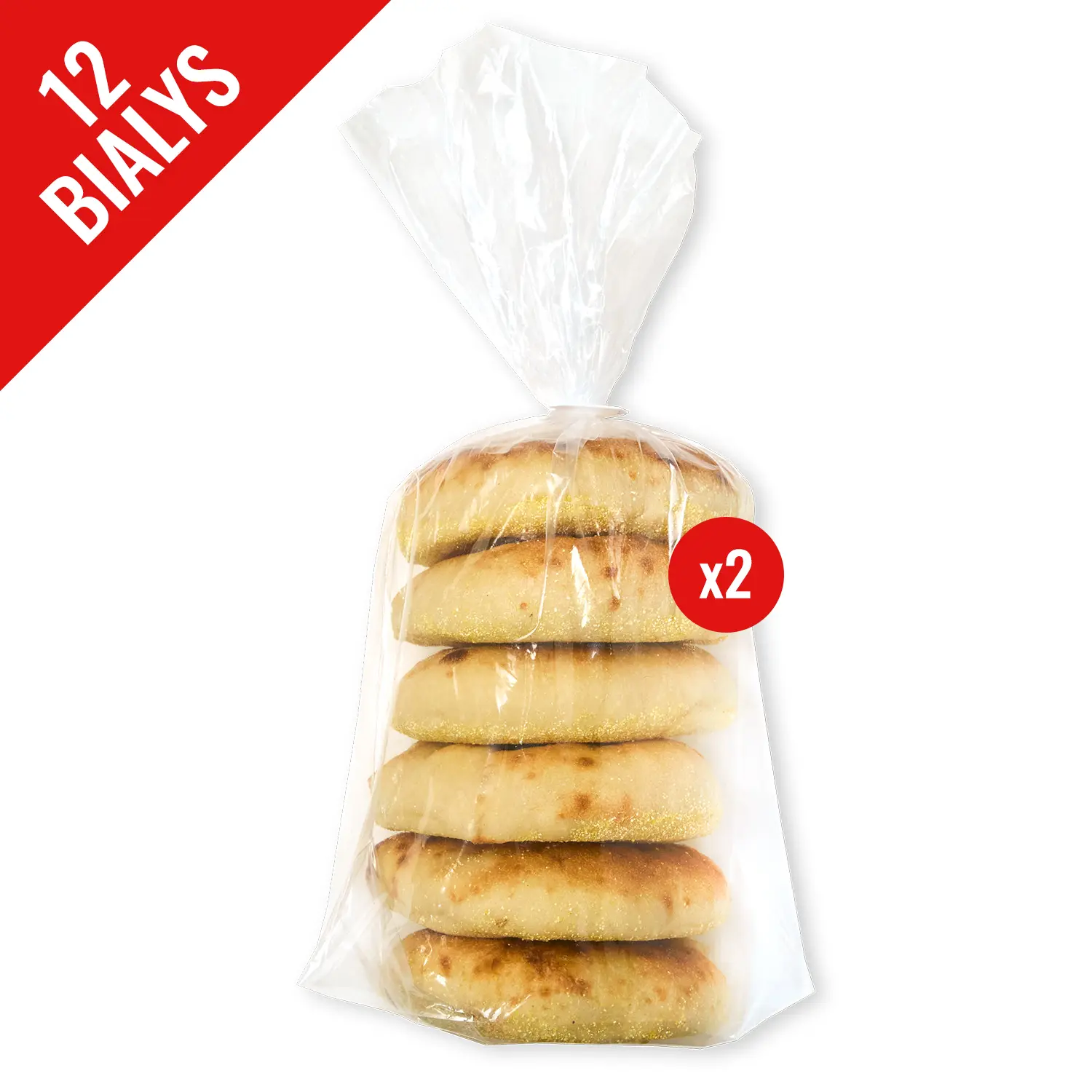 Just Bagels Bialys 2 Packs Of 6 Non-GMO Authentic New York Style Chewy Crunchy Bagels Made in Da Bronx