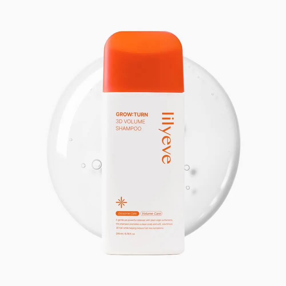 [LILYEVE] GROWTURN 3D Volume Brush Liquid Shampoo, Exosome Sulfate-Free Healthy Hair Product for Scalp Care, Moisture & Voluminous Hair, 6.76 fl. oz., Sulfate Free Shampoo, Moisture Nourishment