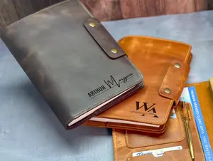 2026-2027 Leather Planner, Personalized Refillable Leather Journal A5 Size + Free Pen