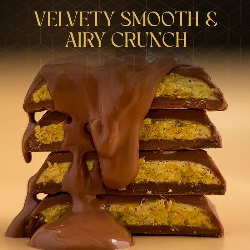 Authentic Dubai-Style Mini Chocolate Bar, 3.36 oz (Pack of 1) - Luxurious Milk Chocolate with Kadayif and Pistachios - Middle Eastern Gourmet Indulgence - Ideal for Gifting & Special Occasions