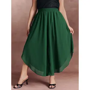 【Summer Turn-Up】【Wide Leg】BlOOMCHIC Plus Size Flowy Lined Wide-Leg Pants [M-6X] 2026 Summer Pick for Mother's Day