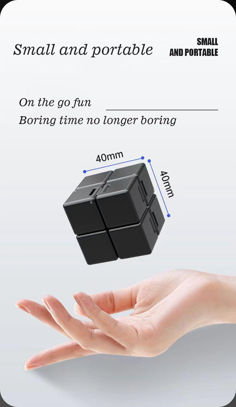 Fidget Cube New Version Fidget Finger Toys Metal Infinity Cube Prime for Stress and Anxiety Relief /AHDH Ultra Durable Sensory Gifts for Adults
