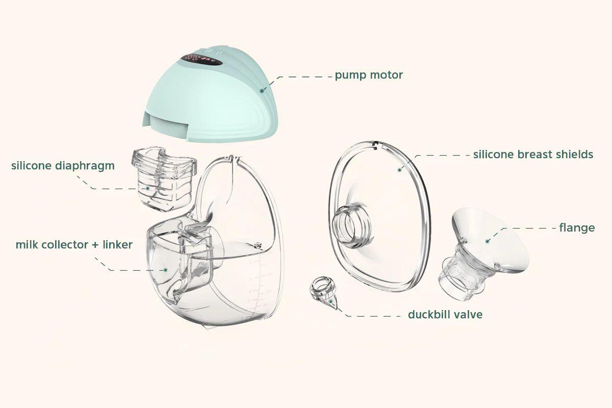 MomMed S21 Breast Pump Accessories Milk Collector Cup 1-Pack Hands Free Pumping Automatic Pumping