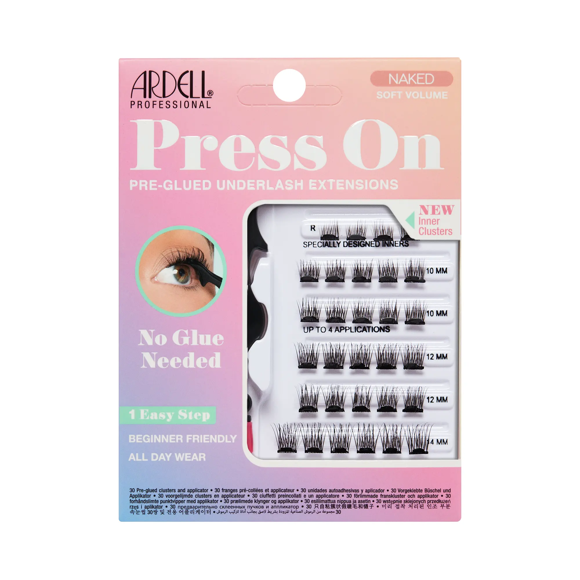 ''Naked Press On Pre-Glued Underlash Extensions - Soft Volume Eyelashes Eyelash Extensions
