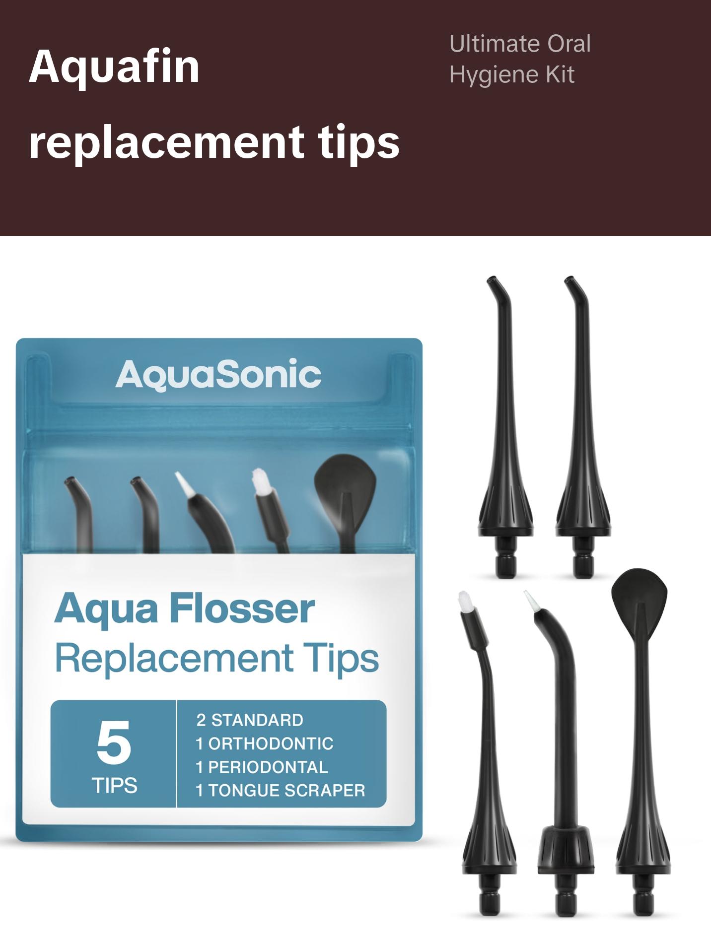 AquaSonic Aqua Flosser Replacement Tips, Water Flosser Replacement Tips, Oral Irrigator
