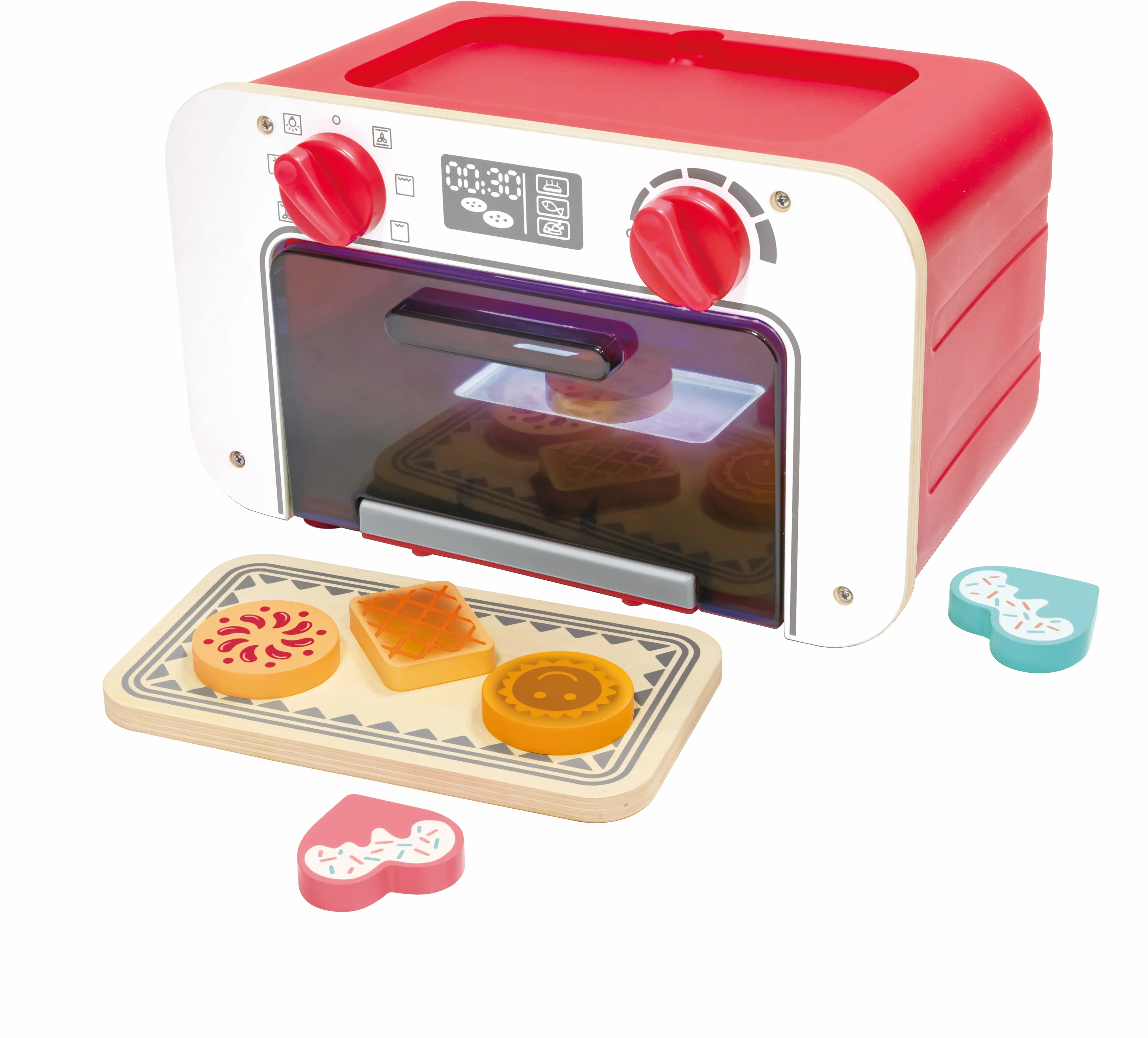 Hape My Baking Oven with Magic Color-Changing Cookies Electric Playset Kit - 3.13 lb Kitchen Pretend Play Set for 3+ Years Kids, Battery-Operated, Timer, Cooking Toy