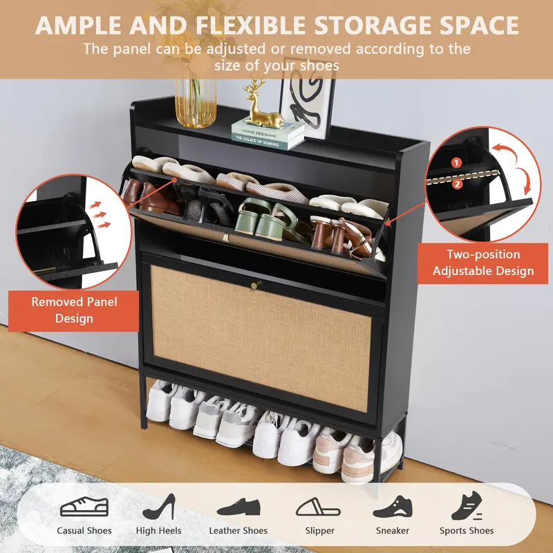 Giratree Shoe Cabinet with Flip Drawers