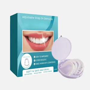Adjustable snap-on dentures, temporary filling for tooth gaps, correction of teeth, complete set of denture kits