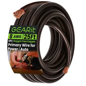 8 Gauge OFC Ground Wire - 8AWG Electrical Power Cable 8 Gauge OFC Ground Wire - 8AWG Electrical Power Cable