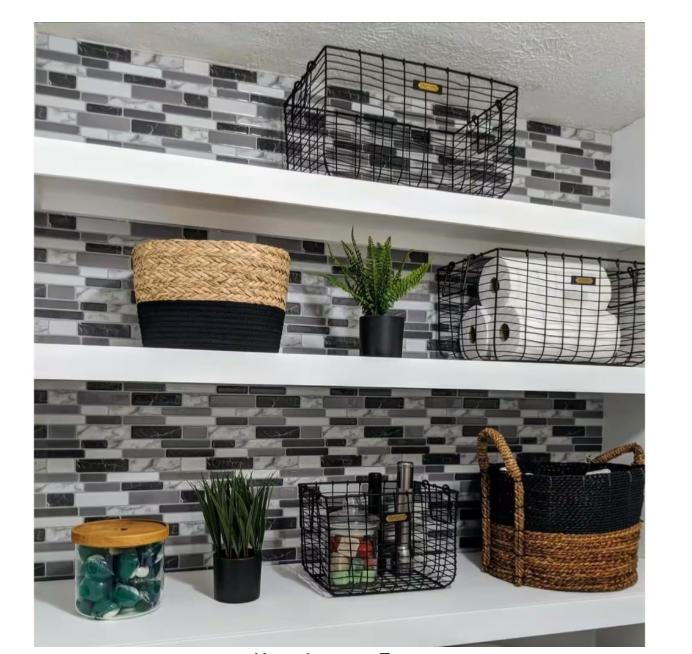 Art3d Peel and Stick Grey Marble Backsplash Tiles, 12"x12" Self-Adhesive Vinyl Wall Stickers for Kitchen & Bathroom, 10-Pack, Covers 9.5 Sq.ft Art3d Peel and Stick Grey Marble Backsplash Tiles, 12"x12" Self-Adhesive Vinyl Wall Stickers for Kitchen & Bathroom, 10-Pack, Covers 9.5 Sq.ft