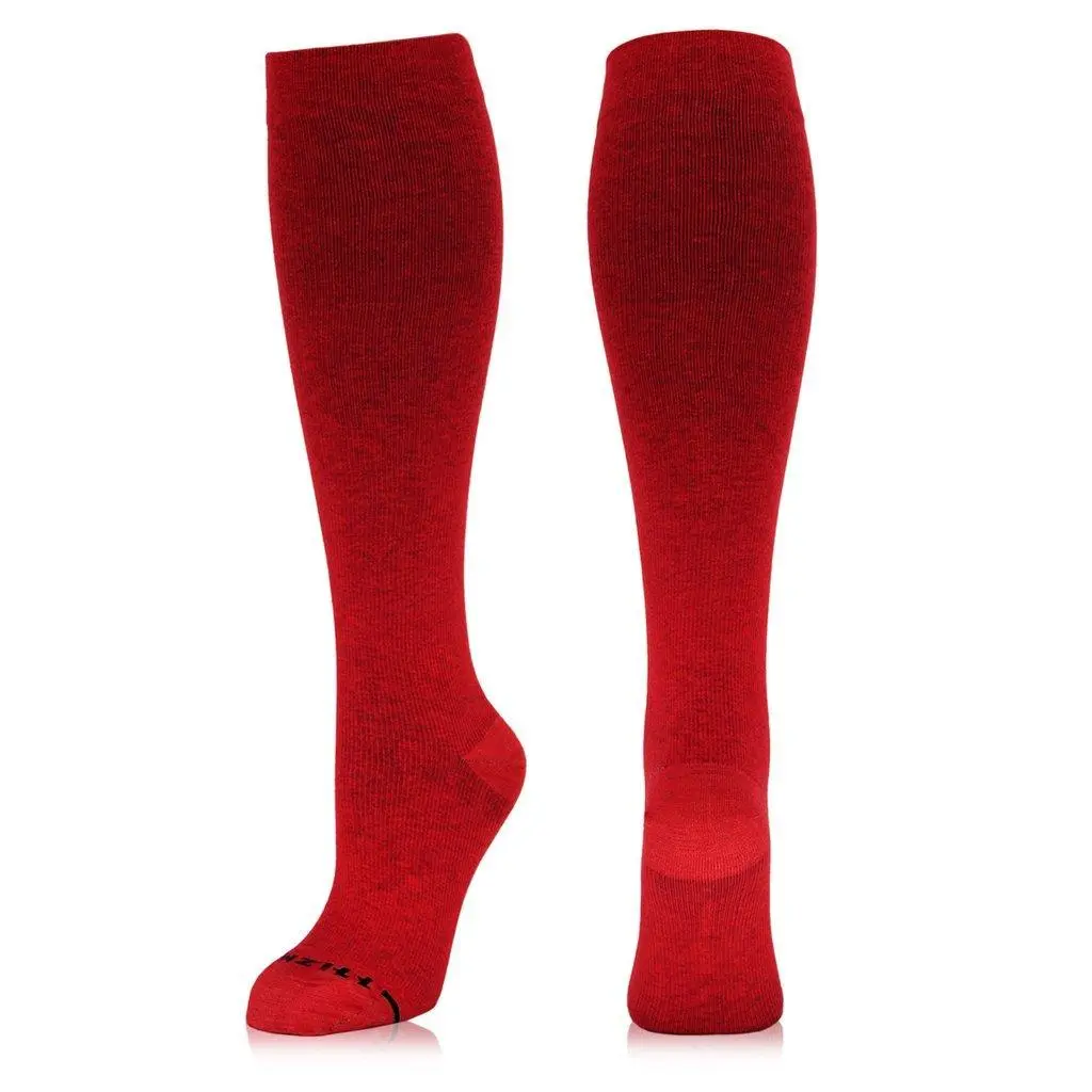 Compression Dress Socks(15-20mmHg) Copper-Infused - Dark Red