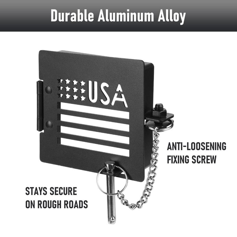 Canvcle Aluminum RV Bumper End Cap 2 Pack for 4-Inch Square Camper Bumpers with Vent Holes for Sewer Hose Storage Travel Trailer Motorhome Outdoor Accessories